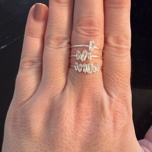 Gorjana Amara Ring Set Silver Sz 7